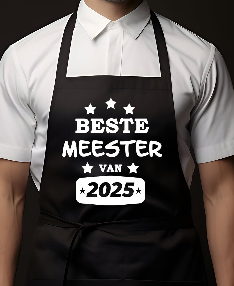 Schort Beste Meester - Koning Spandoek Schort Beste Meester