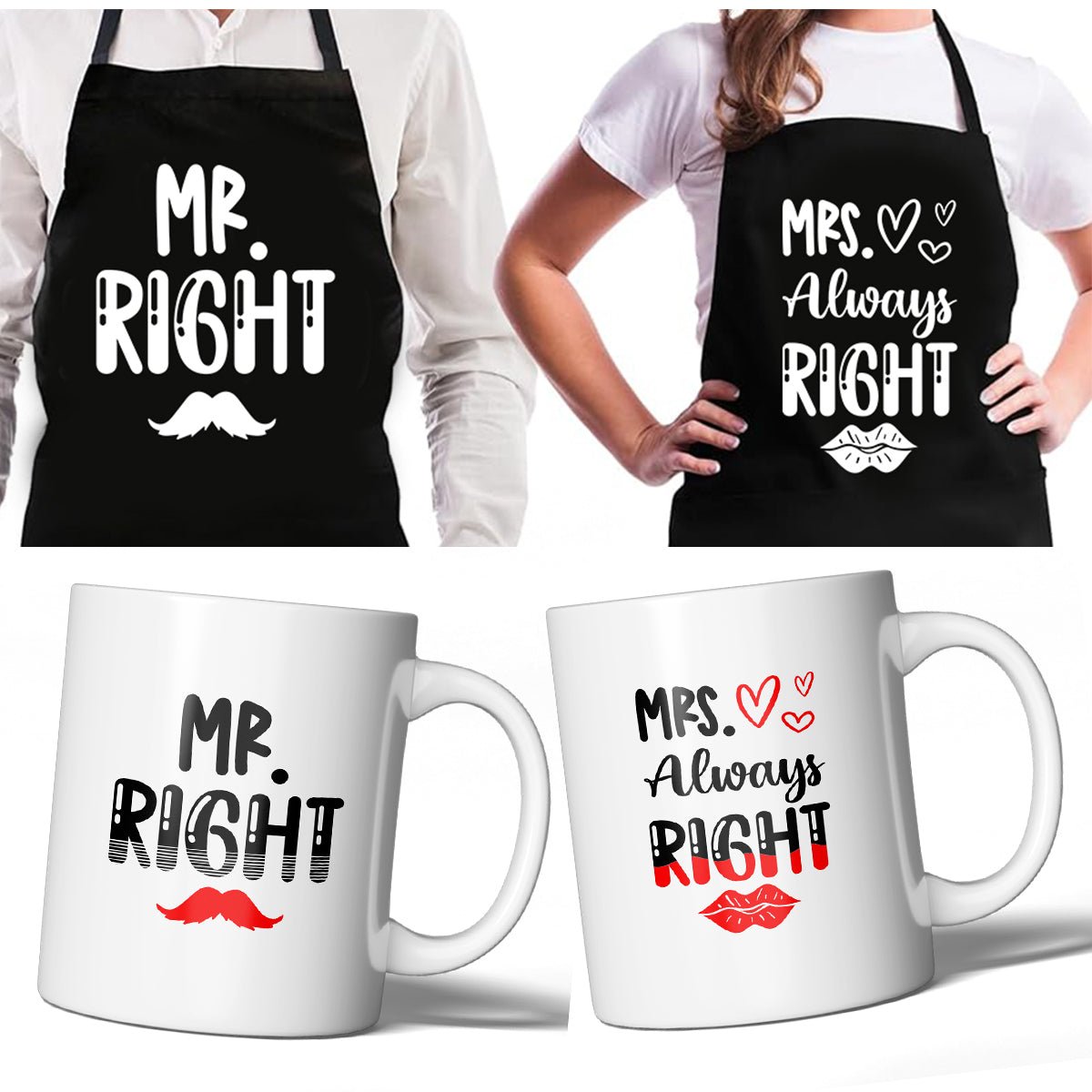 Geschenkenset MR. RIGHT AND MRS. ALWAYS RIGHT - Koning Spandoek Geschenkenset MR. RIGHT AND MRS. ALWAYS RIGHT