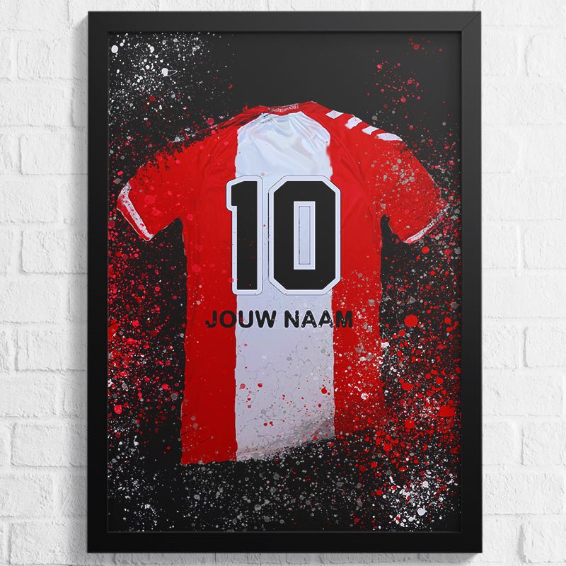 FC Emmen shirt wanddecoratie - Koning Spandoek FC Emmen shirt wanddecoratie