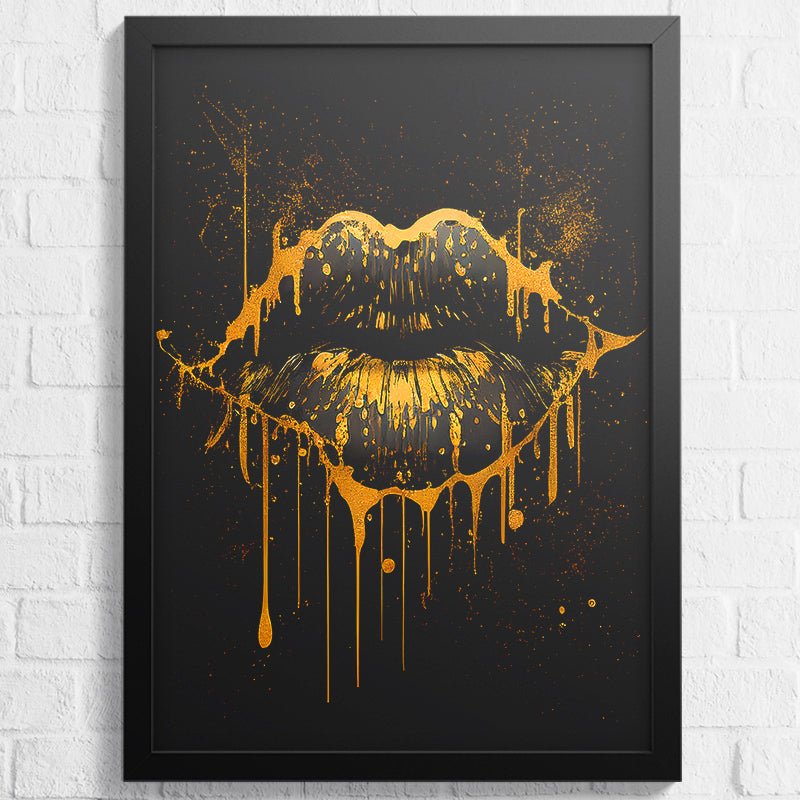 Golden Lips - Gouden lippen Poster - Koning Spandoek Golden Lips - Gouden lippen Poster