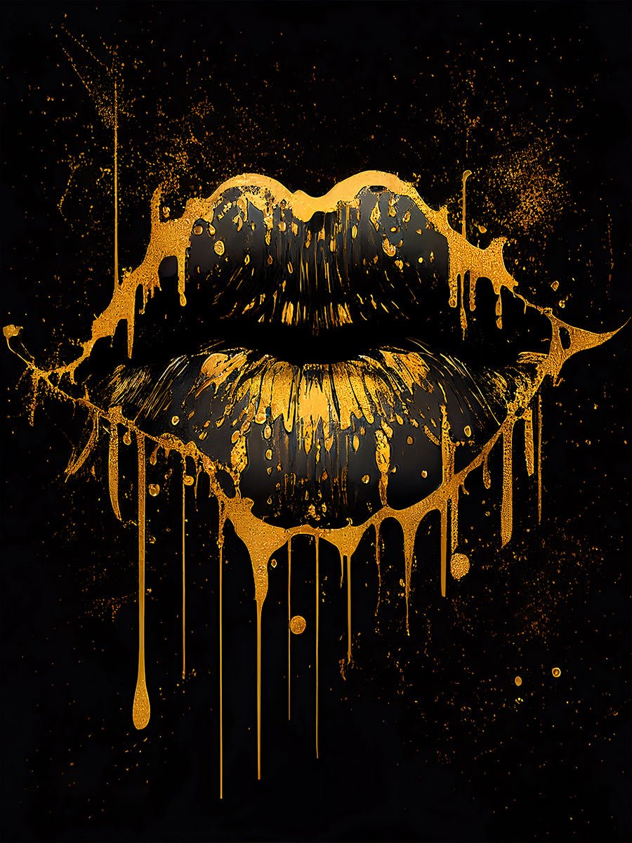 Golden Lips - Gouden lippen Poster - Koning Spandoek Golden Lips - Gouden lippen Poster