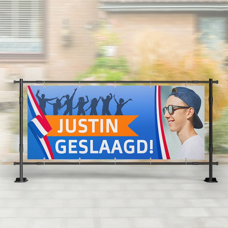 Spandoek Geslaagd | Crowd met Foto