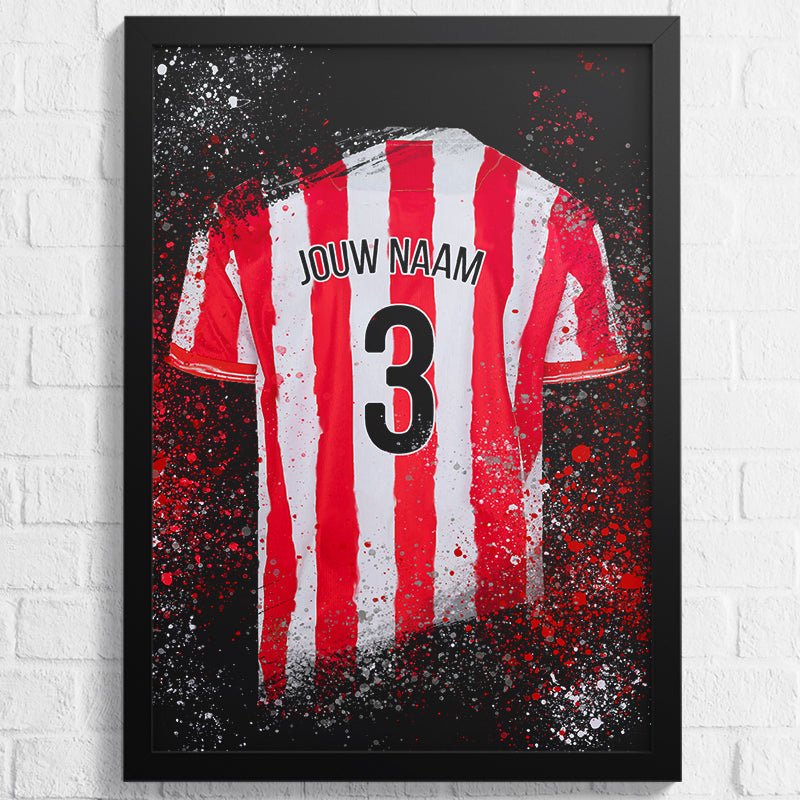 Sparta Rotterdam shirt wanddecoratie - Koning Spandoek Sparta Rotterdam shirt wanddecoratie