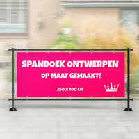 Spandoek op maat gemaakt - Koning Spandoek