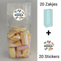 Uitdeelzakjes + Sluitstickers - Koning Spandoek