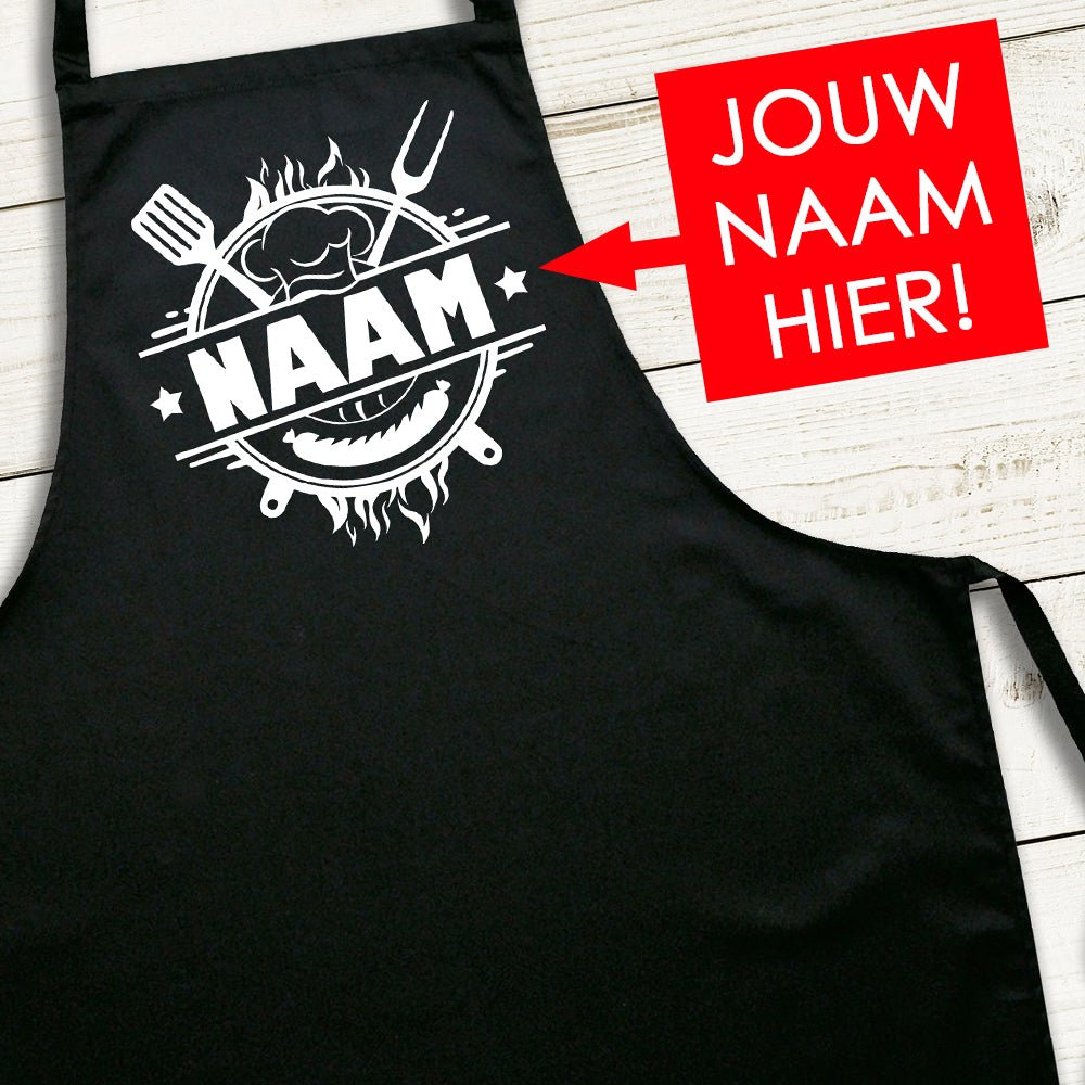 Schort met Naam (rond) - Koning Spandoek Schort met Naam (rond)