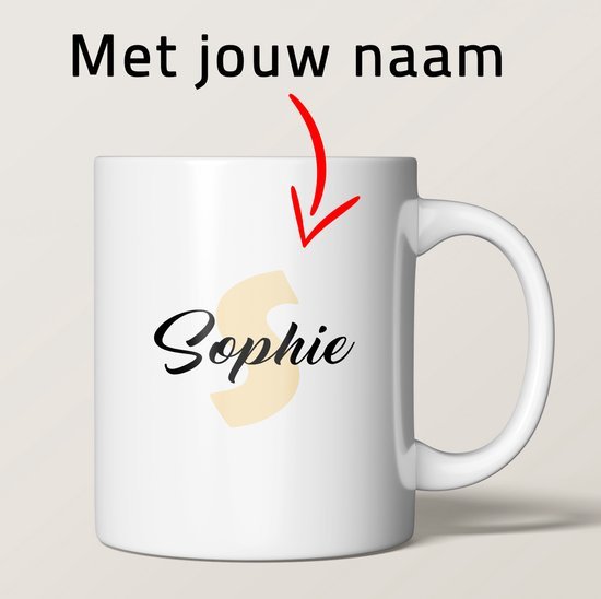 Naam Mok met Letter en Naam - 350ml - Koning Spandoek Naam Mok met Letter en Naam - 350ml