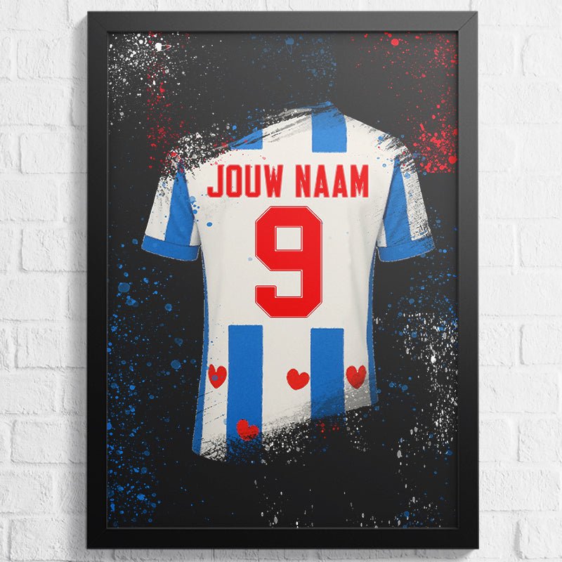 Heerenveen shirt wanddecoratie - Koning Spandoek Heerenveen shirt wanddecoratie