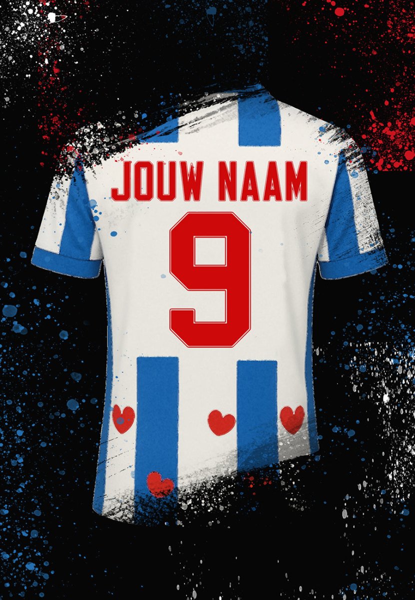 Heerenveen shirt wanddecoratie - Koning Spandoek Heerenveen shirt wanddecoratie