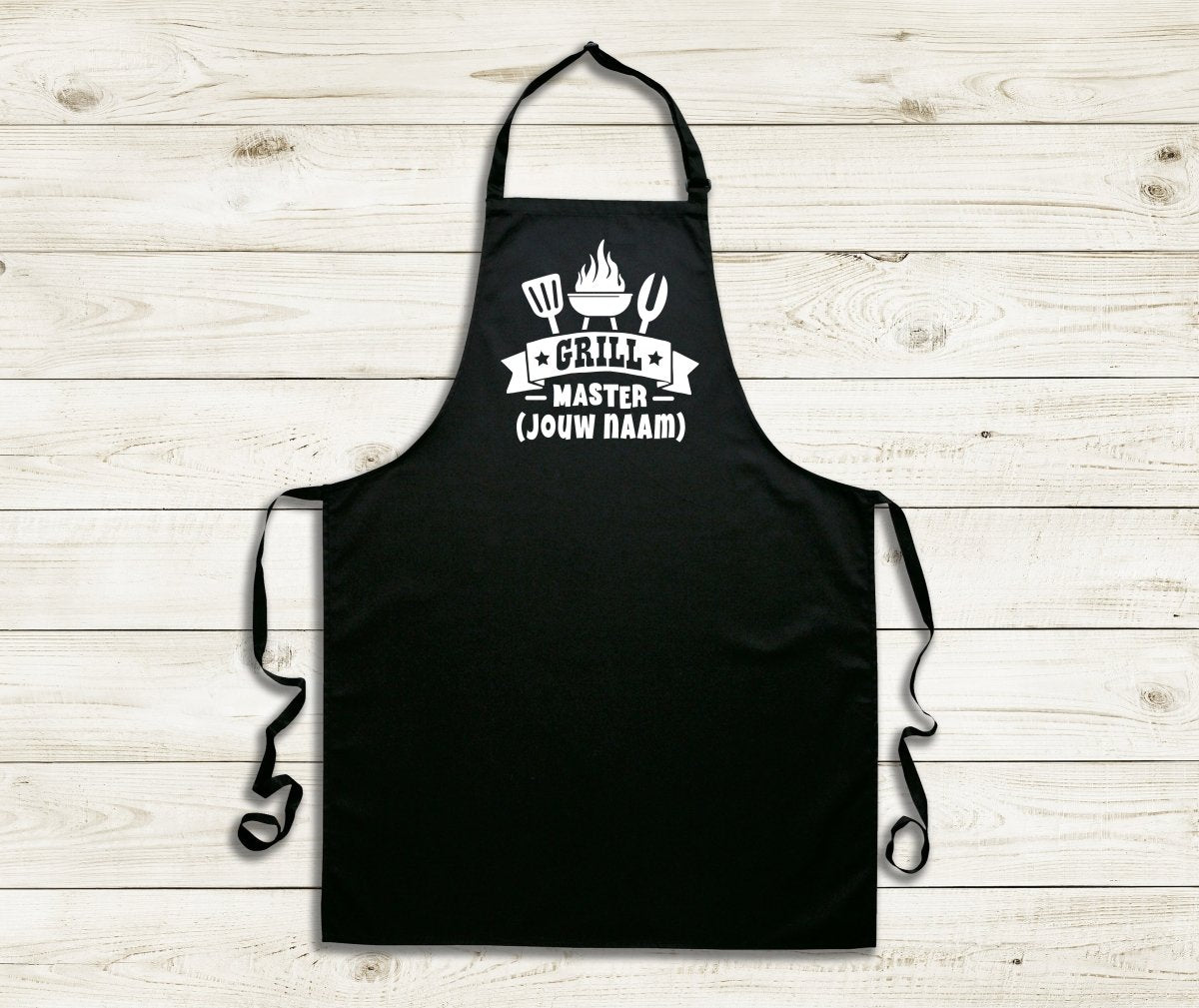 Schort met Naam (Grillmaster) - Koning Spandoek Schort met Naam (Grillmaster)