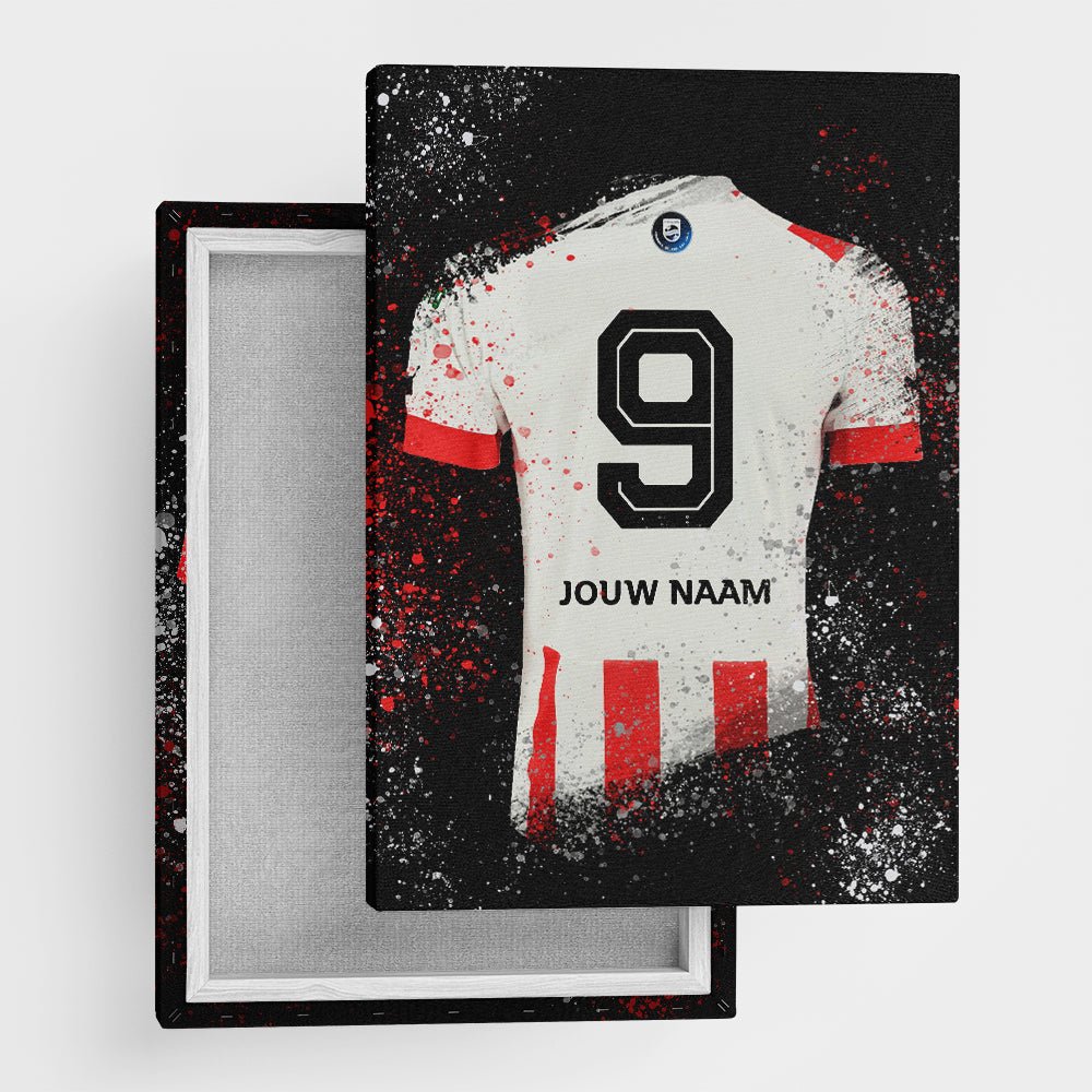 PSV Eindhoven shirt wanddecoratie - Koning Spandoek PSV Eindhoven shirt wanddecoratie