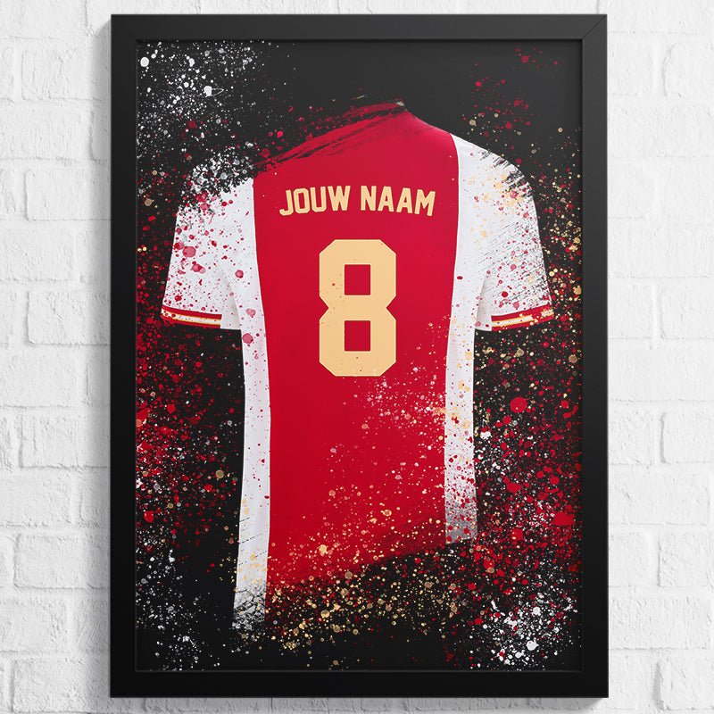 Ajax shirt wanddecoratie - Koning Spandoek Ajax shirt wanddecoratie