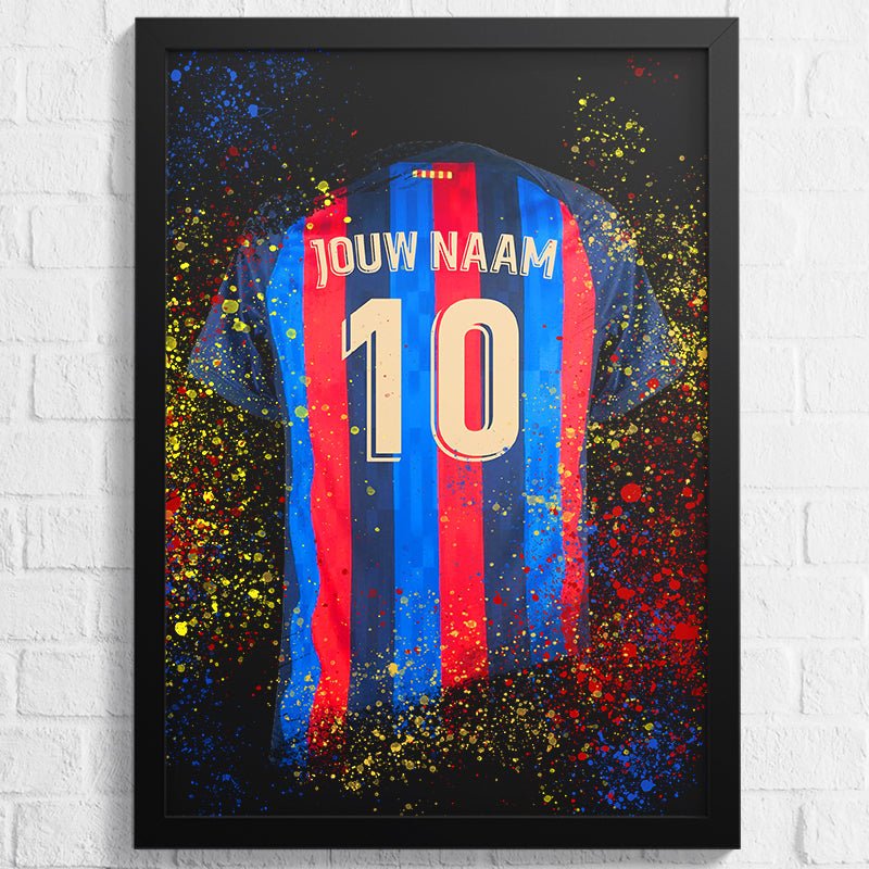 Barcelona poster shirt wanddecoratie - Koning Spandoek Barcelona poster shirt wanddecoratie