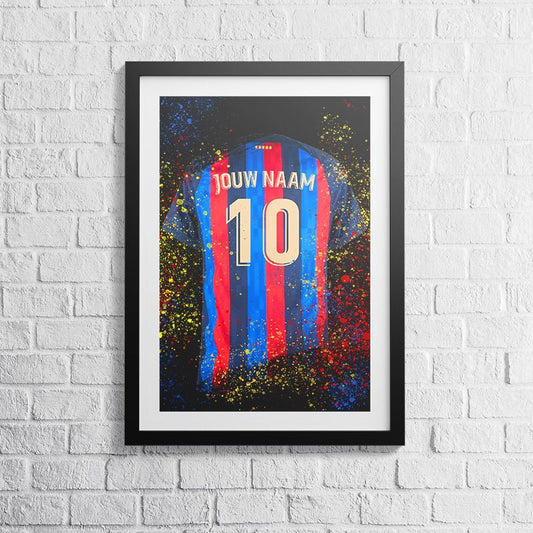 Barcelona poster shirt wanddecoratie