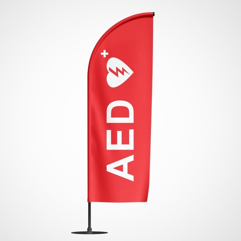 Beachvlag AED