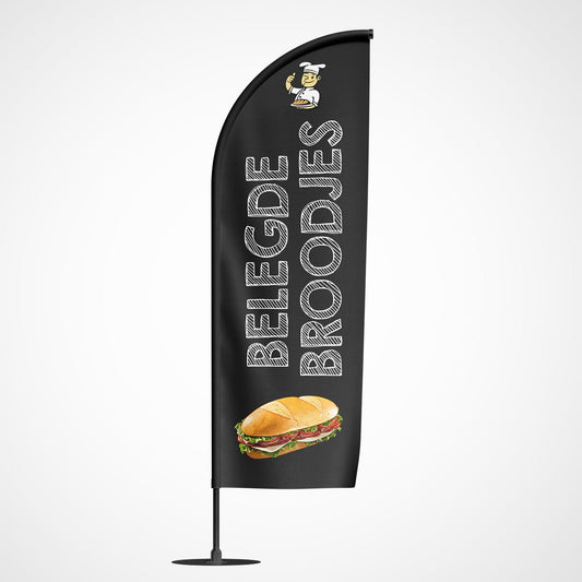 Beachvlag Belegde Broodjes - Koning Spandoek Beachvlag Belegde Broodjes