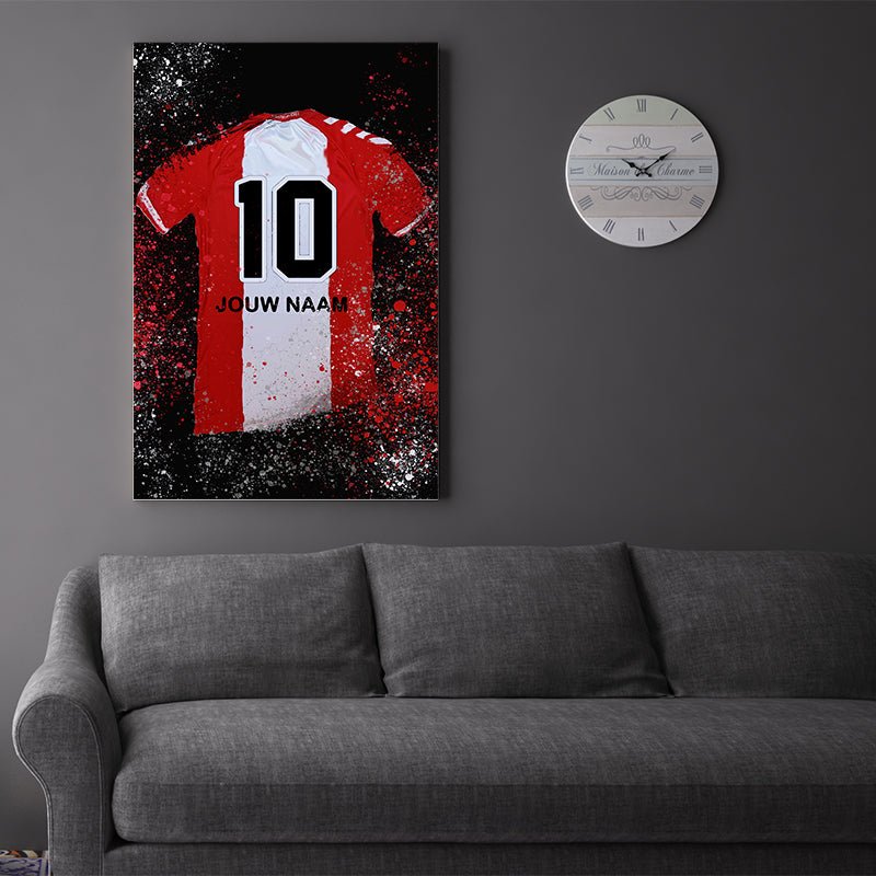 FC Emmen shirt wanddecoratie