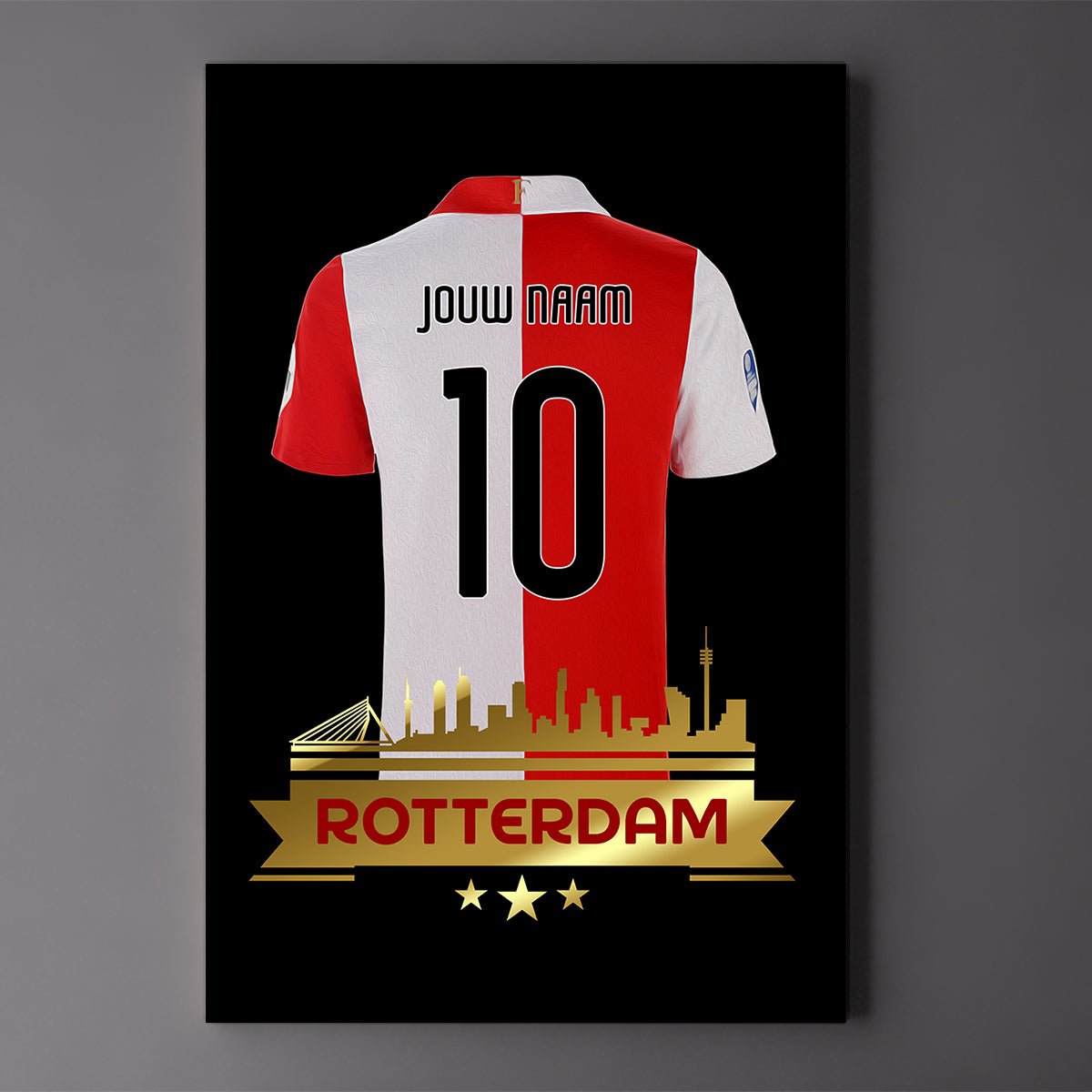 Feyenoord 2023 Skyline - Poster of Schilderij - Koning Spandoek Feyenoord 2023 Skyline - Poster of Schilderij