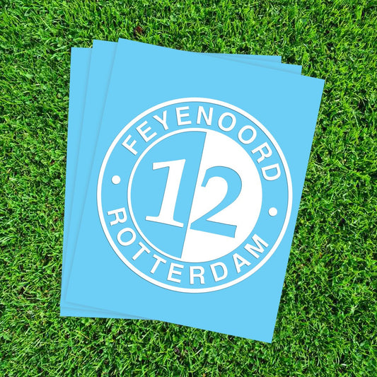 Feyenoord Container Stickers XL - 3 stuks - Kliko stickers - Koning Spandoek Container Stickers XL - 3 stuks - Feyenoord - Kliko stickers - Wit
