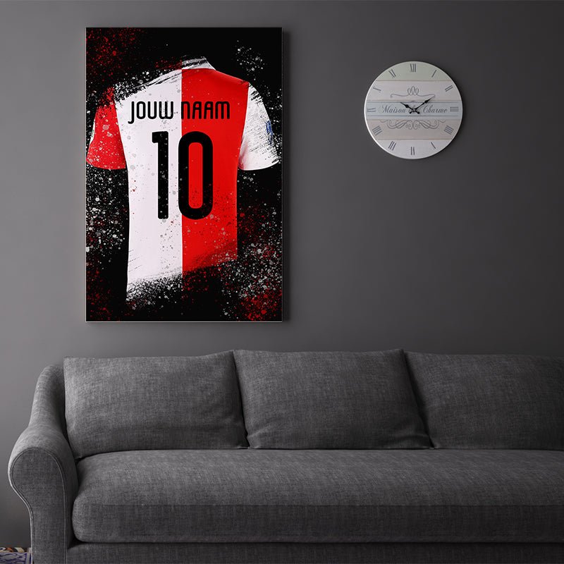 Feyenoord shirt wanddecoratie