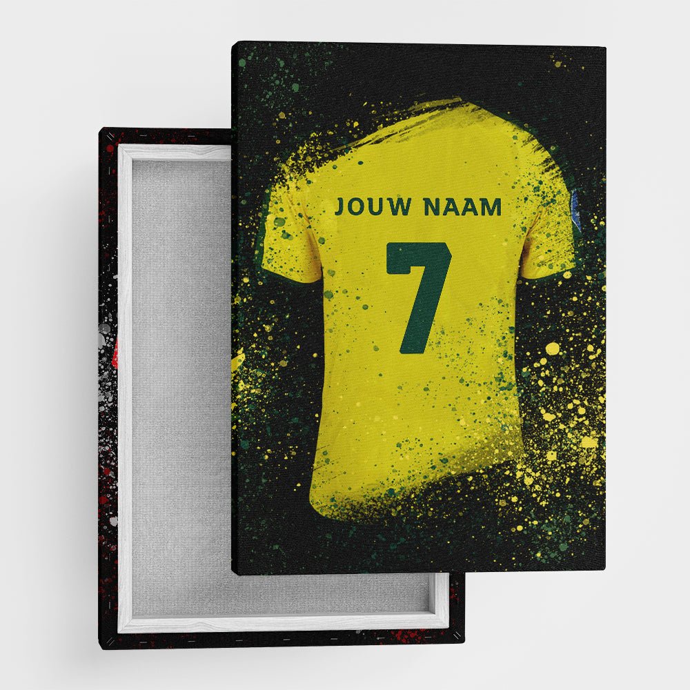 Fortuna Sittard shirt wanddecoratie - Koning Spandoek Fortuna Sittard shirt wanddecoratie