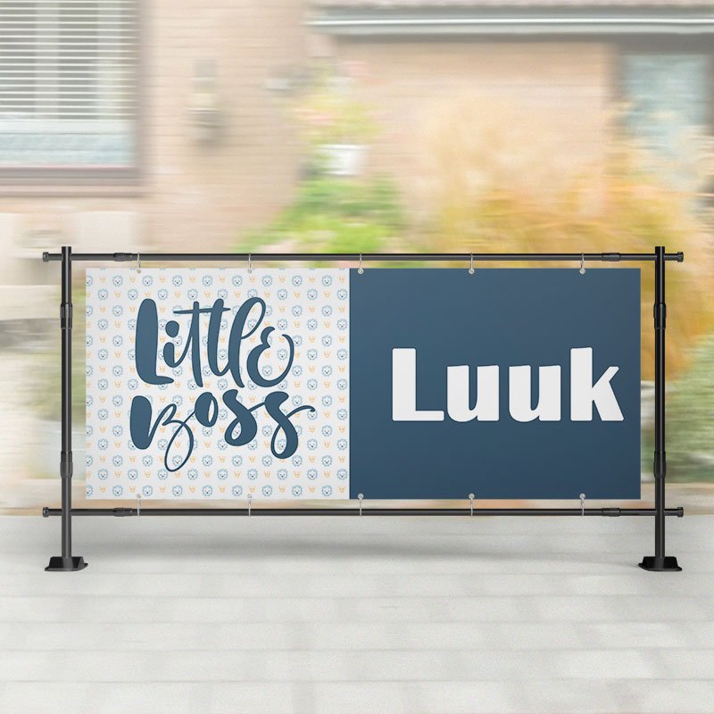 Geboorte spandoek | Little Boss Blauw