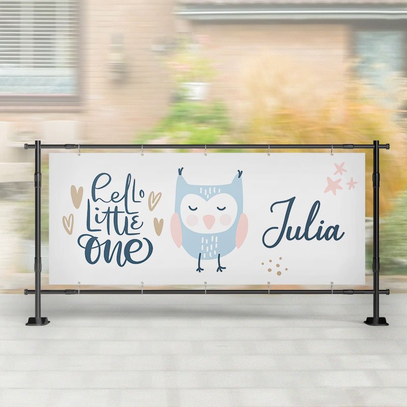 Geboorte spandoek | Uil Hello Little One