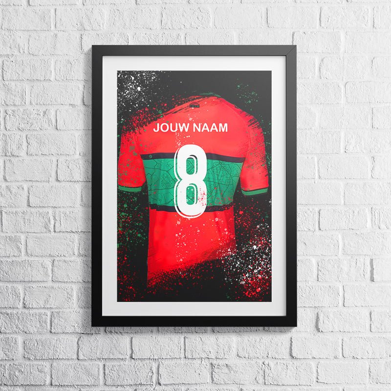 N.E.C. Nijmegen shirt wanddecoratie