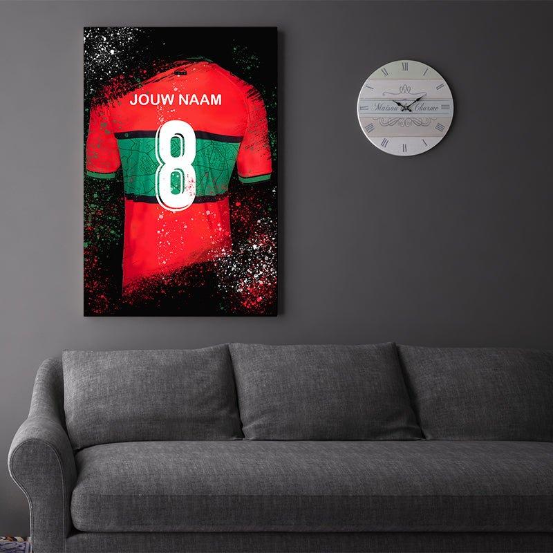 N.E.C. Nijmegen shirt wanddecoratie