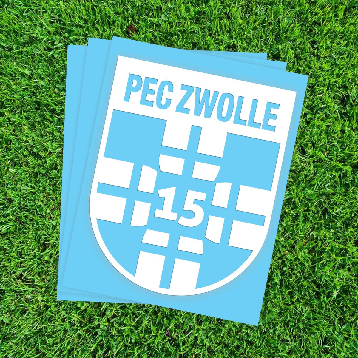 PEC Zwolle Container Stickers XL - 3 stuks - Kliko stickers - Koning Spandoek PEC Zwolle Container Stickers XL - 3 stuks - Kliko stickers