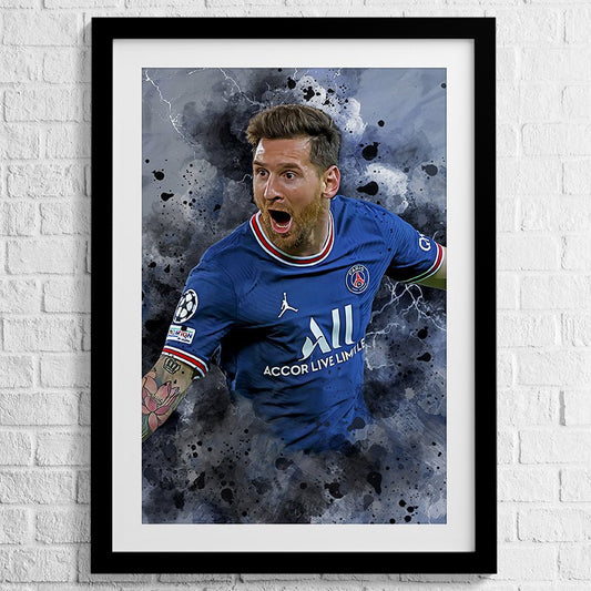 Poster Lionel Messi PSG - Paris Saint German - Voetbal Poster - Koning Spandoek poster lionel messi psg voetbal