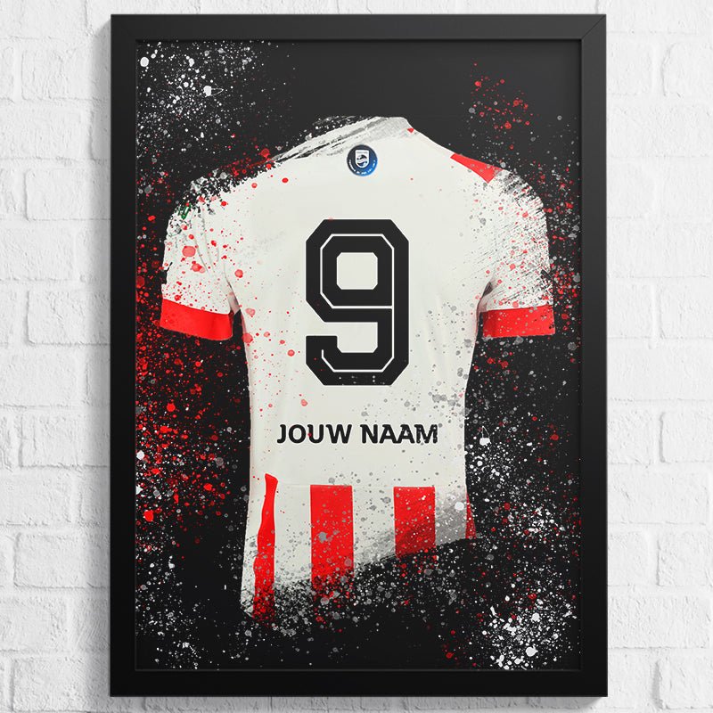 PSV Eindhoven shirt wanddecoratie - Koning Spandoek PSV Eindhoven shirt wanddecoratie