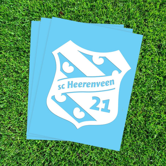 SC Heerenveen Container Stickers XL - 3 stuks - Kliko stickers - Koning Spandoek SC Heerenveen Container Stickers XL - 3 stuks - Kliko stickers