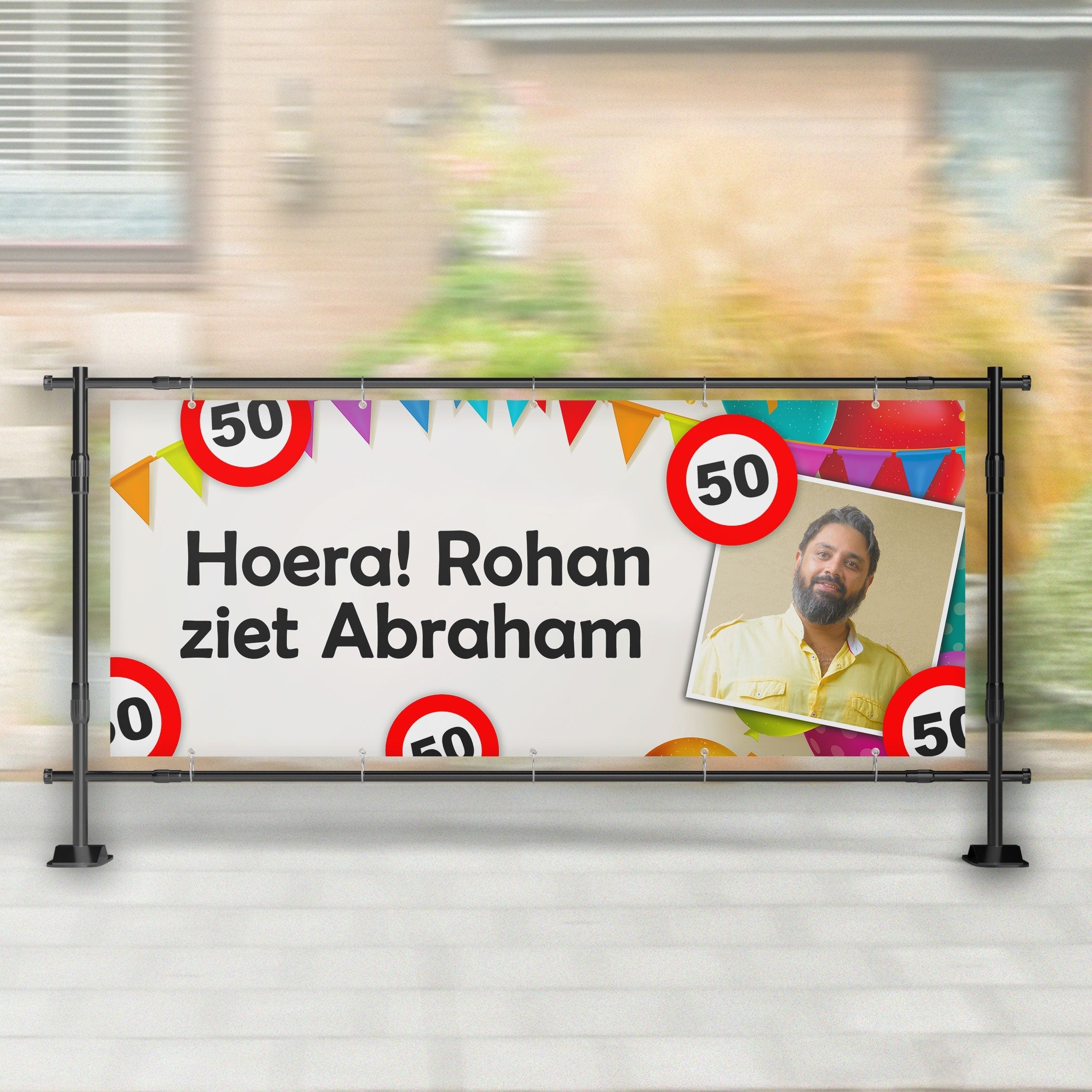 Spandoek Abraham | Verkeersborden met foto