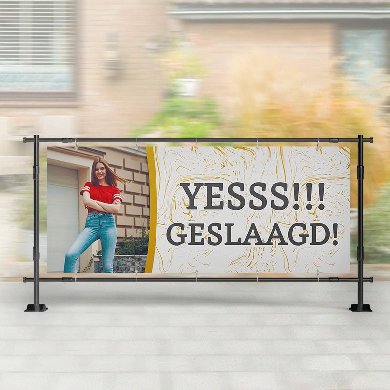 Spandoek Geslaagd | Yess! Geslaagd met Foto