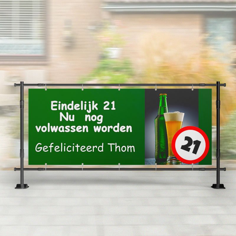 Spandoek Verjaardag | Gefeliciteerd met Biertje