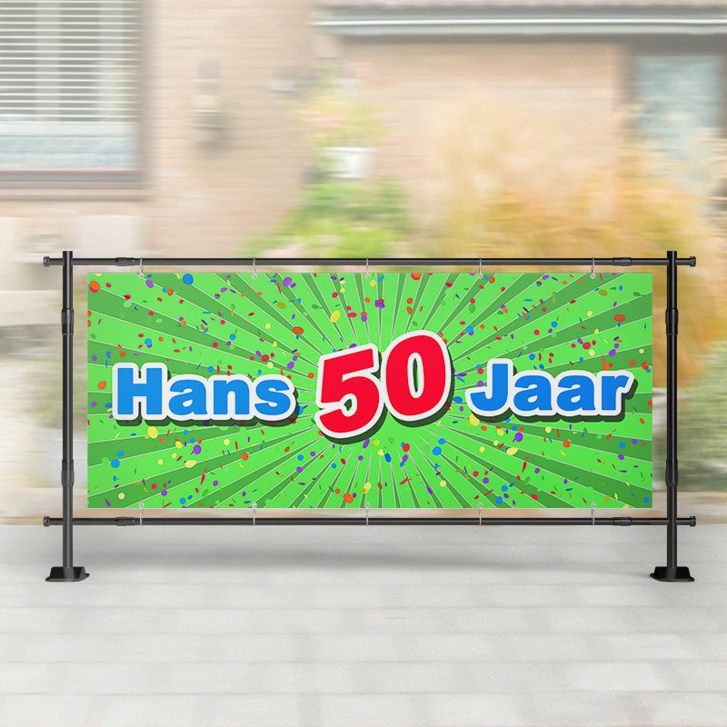 Spandoek Verjaardag - Groen elke leeftijd