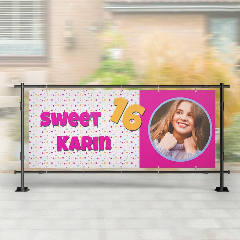 Spandoek Verjaardag | Sweet 16 met Foto