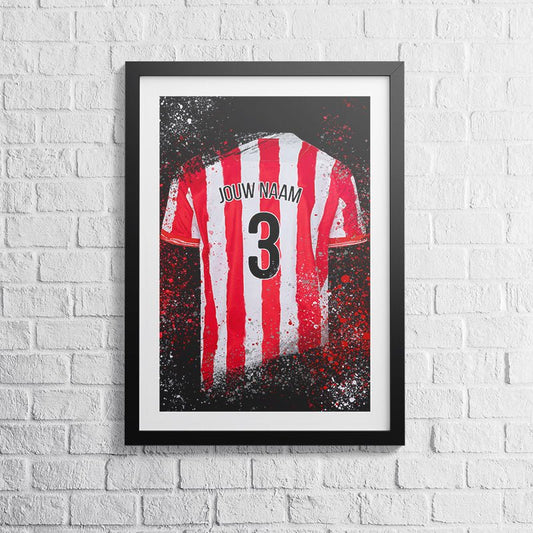 Sparta Rotterdam shirt wanddecoratie