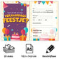 Uitnodiging kinderfeestje - 20 stuks - Feestje - Koning Spandoek Uitnodiging kinderfeestje - 20 stuks - Feestje