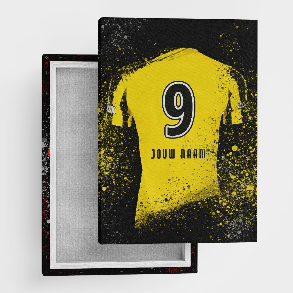 Vitesse Arnhem shirt wanddecoratie - Koning Spandoek Vitesse Arnhem shirt wanddecoratie